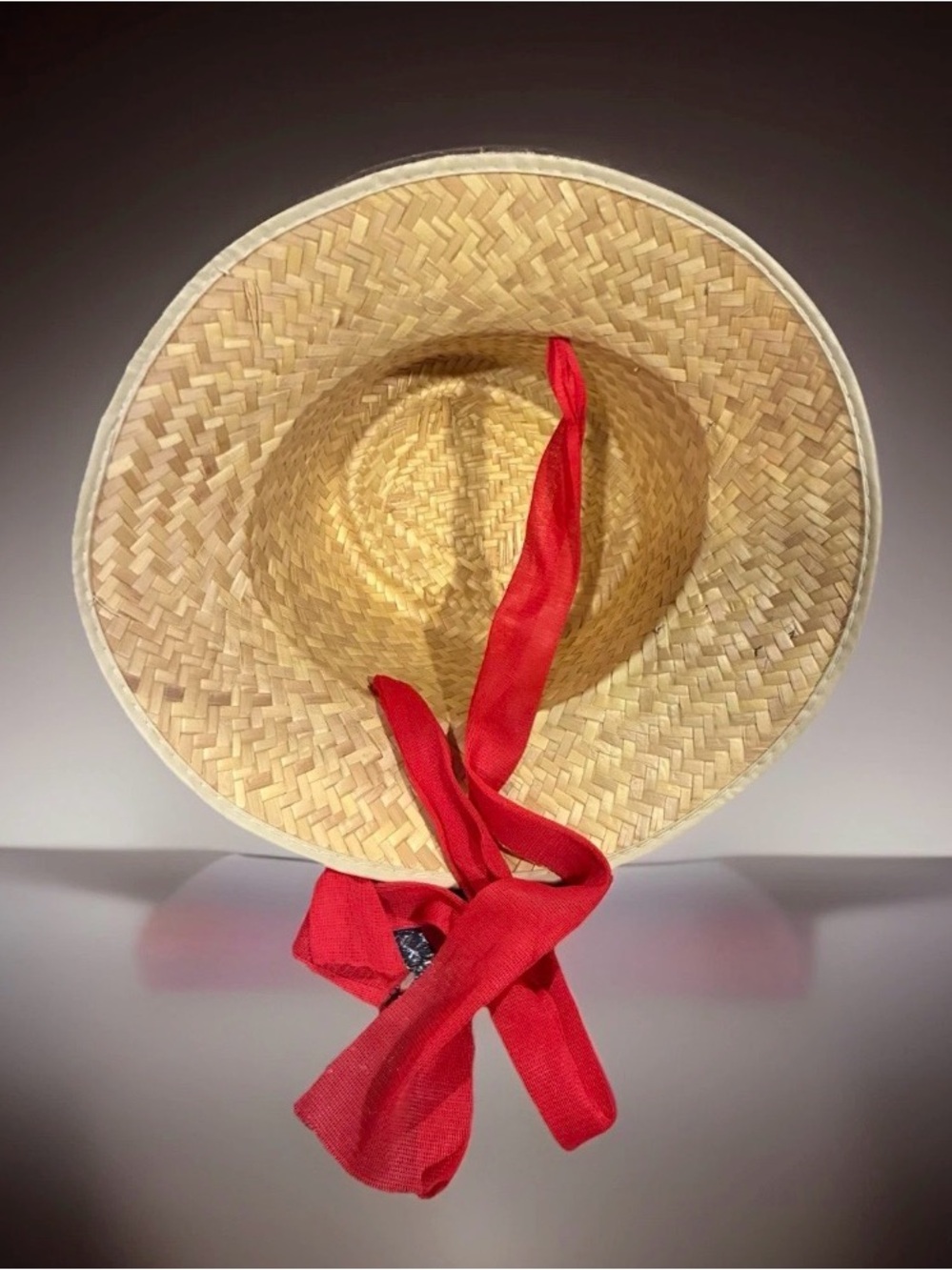 Vintage Straw Raffia Floral Summer Beach Garden Hat From Mexico - Picture 4 of 7